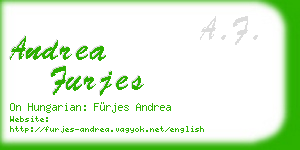 andrea furjes business card