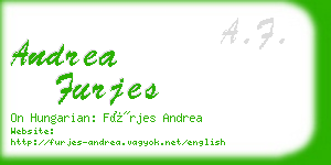 andrea furjes business card